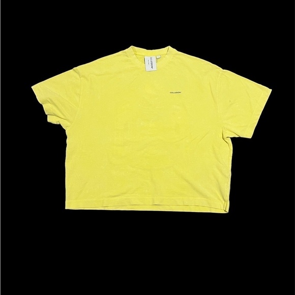 Oversized Collusion Yellow T-Shirt Sz L - Picture 2 of 2
